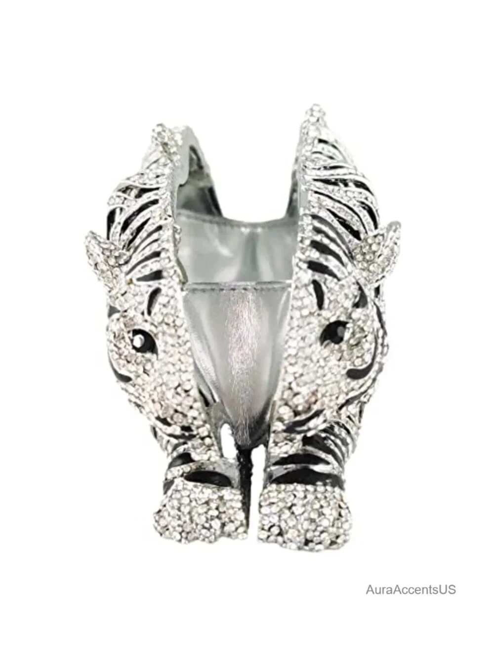 Tiger Rhinestone Clutch Purse Evening Bag Sparkly Bridal Wedding Crystal Clutch